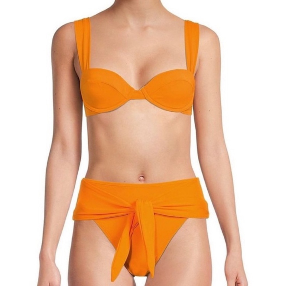 WeWoreWhat Claudia Riviera Bikini Set Carrot Orange